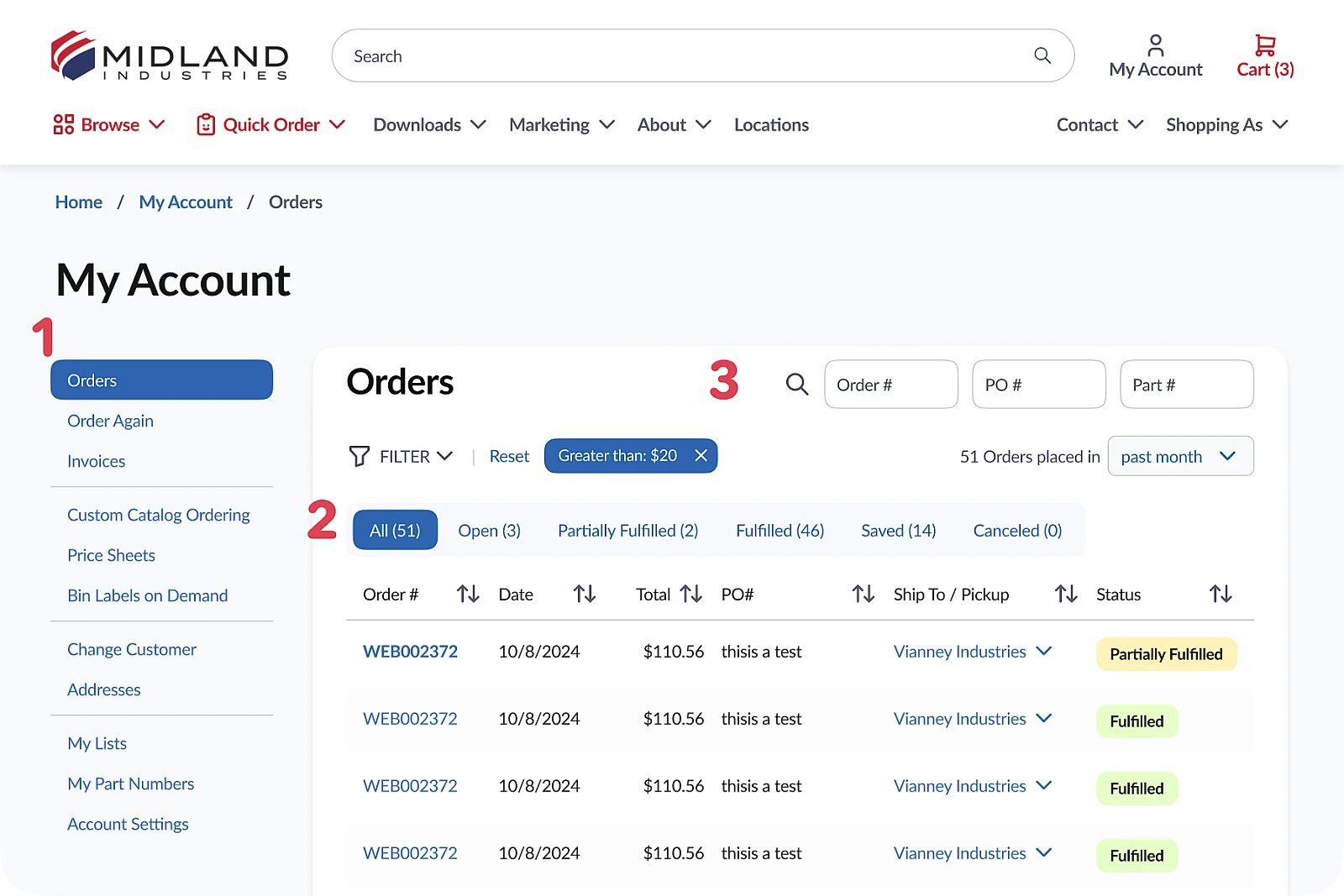 Search and filter issues