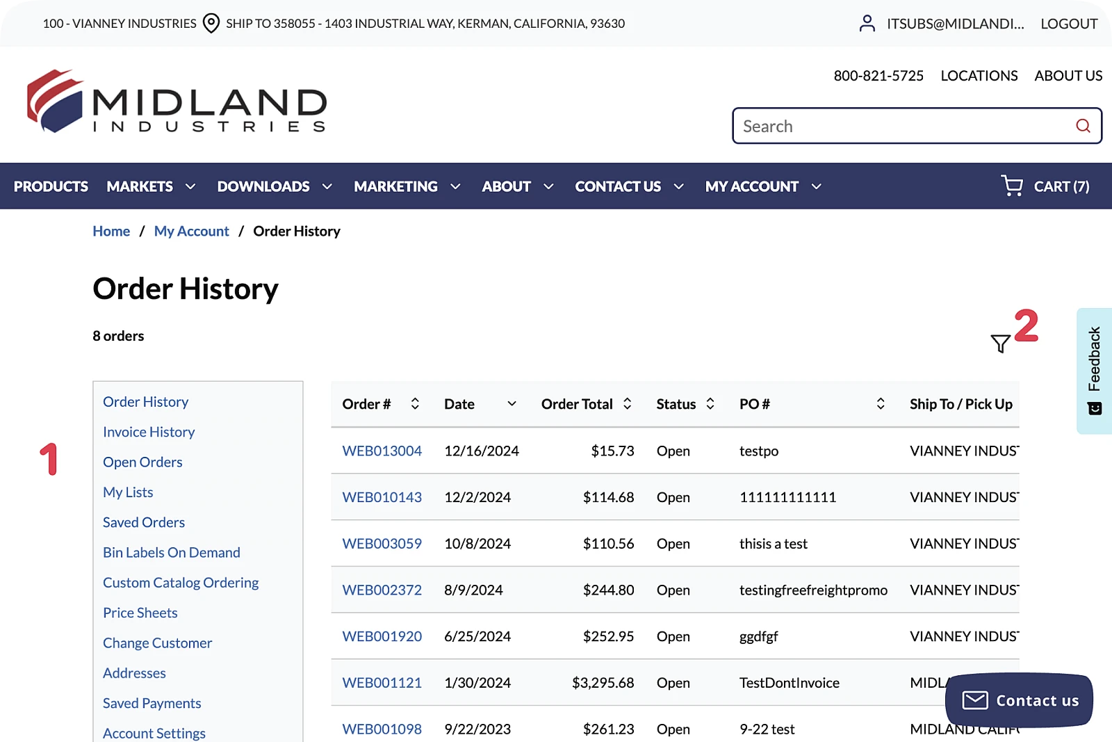 Search and filter issues